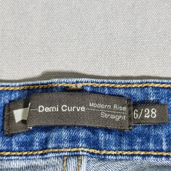 Levi's jeans women's sz 6/28 denim blue colour Demi Curve Modern Rise Straight - Picture 6 of 16